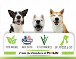 Adore Pet Holistic Solutions label with pet icons and vet recommended badge