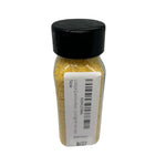 Quail egg food topper bottle with black cap and barcode label