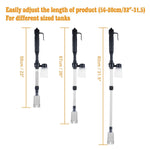 Adjustable aquarium gravel vacuum cleaner with telescopic tube and suction nozzle