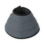 Soft recovery e-collar for dogs and cats, grey mesh cone from top view