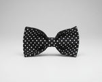 Black polka dot bowtie