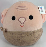 Large squishy plush pet toy, tan face with whisker lines and speckled beige body