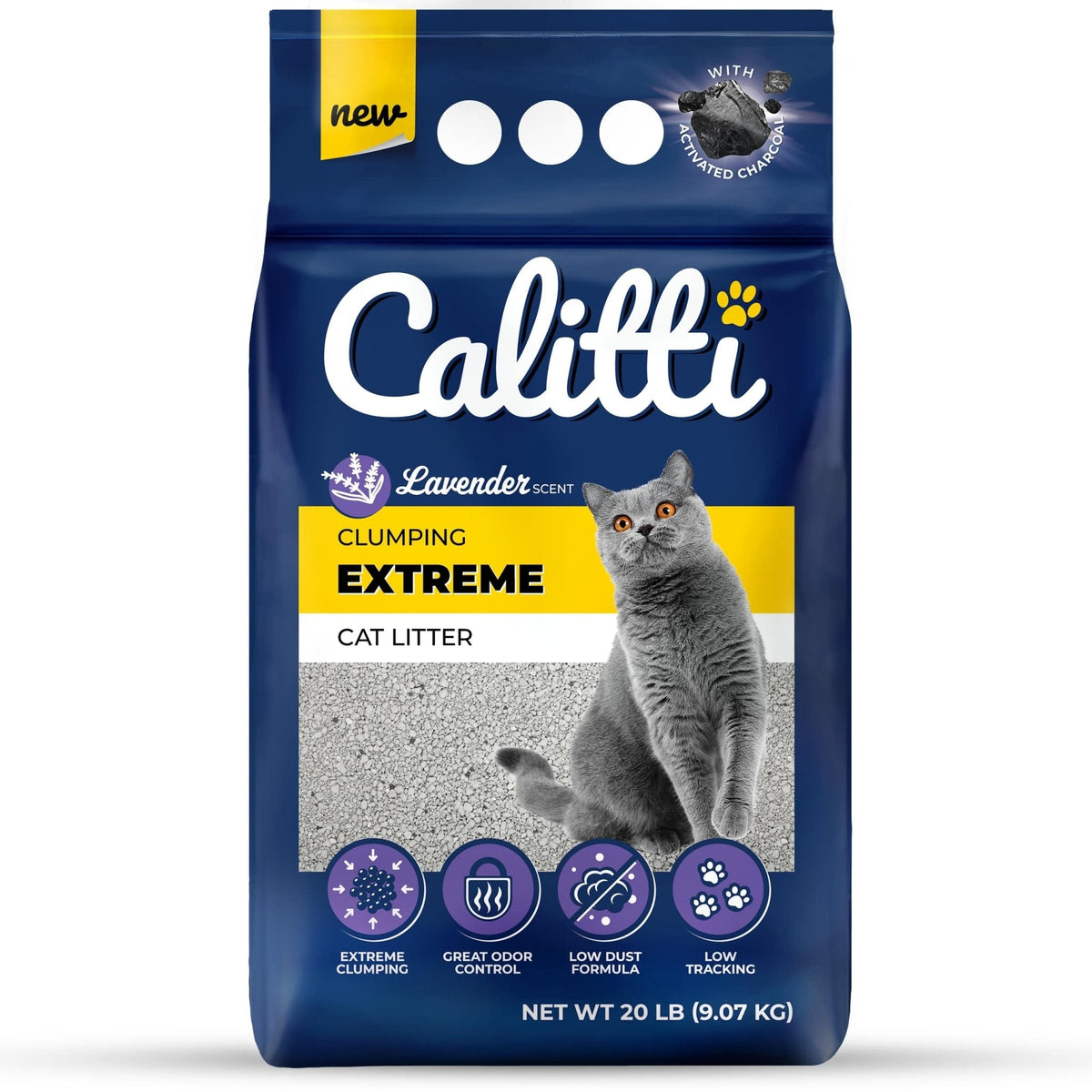 Calitti extreme clumping cat litter bag, lavender scent