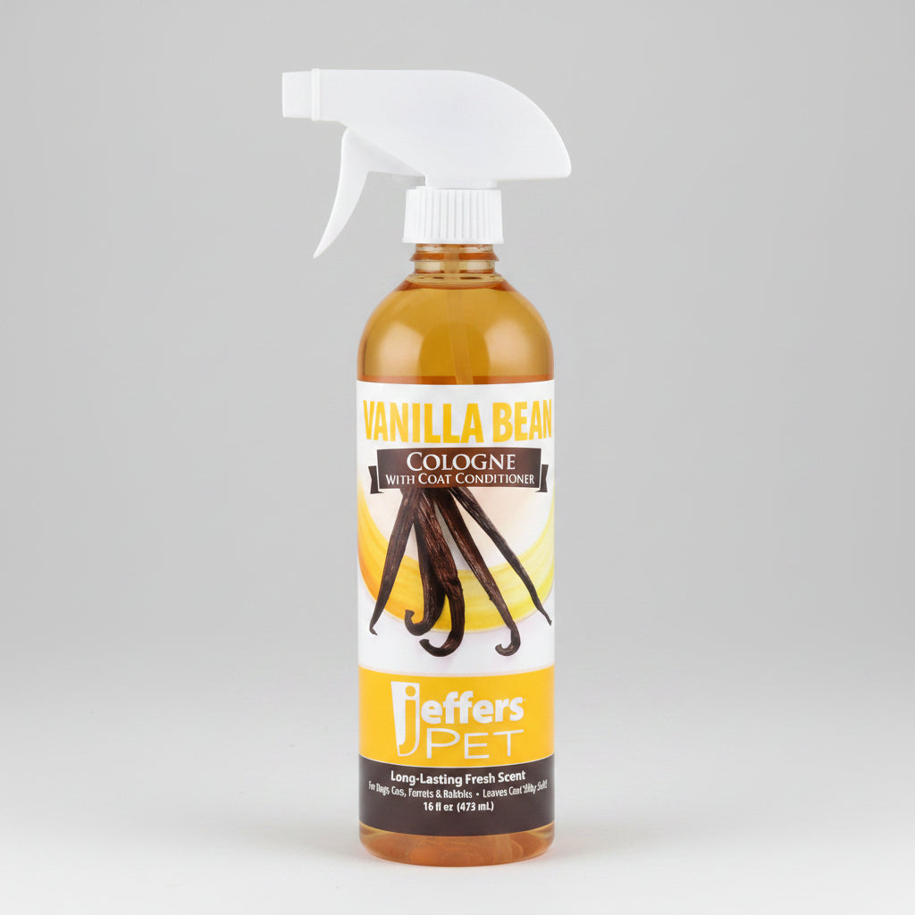 Pet cologne with coat conditioner, Vanilla Bean scent trigger spray bottle, 16 oz.