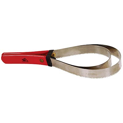 Red horse grooming shedder with twin serrated blades and double track frame
