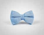 Light blue velvet bow tie