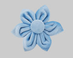 Light blue velvet flower accessory