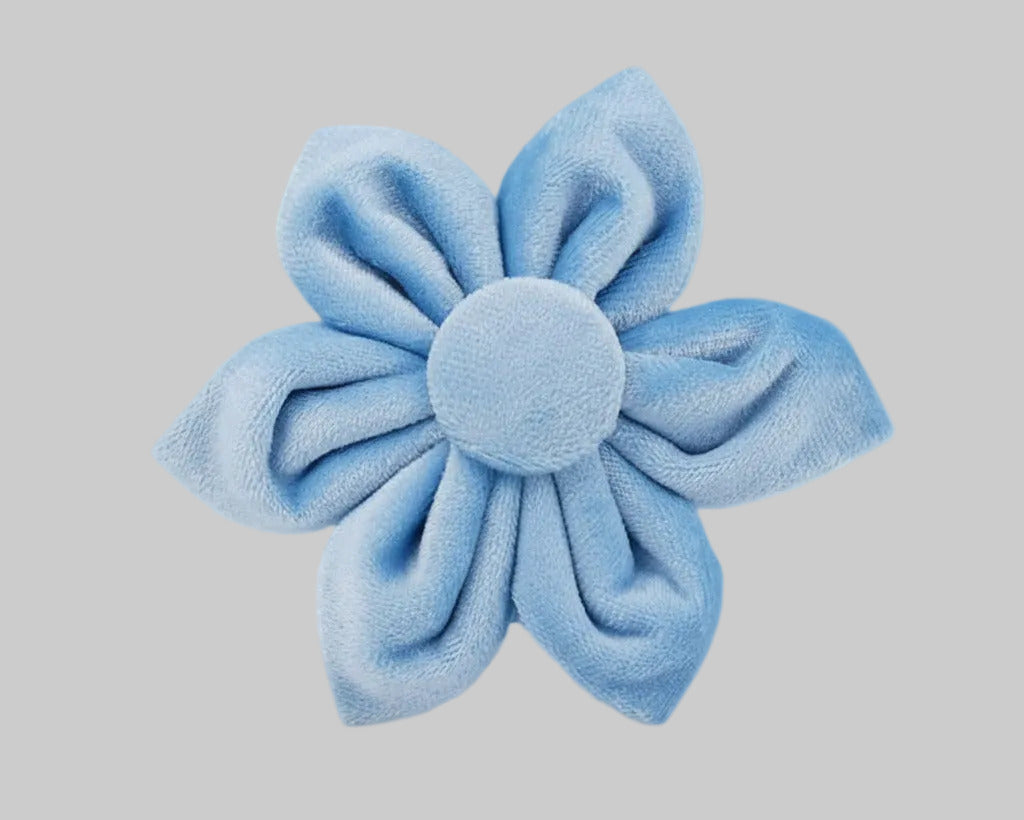 Light blue velvet flower accessory