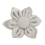 Light blue velvet flower bow accessory with layered petals