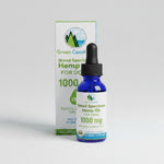 Broad spectrum hemp oil bottle with dropper and retail box