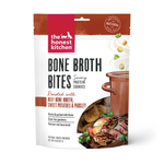 the honest kitchen Bone Broth Bites dog treat pouch, front with beef and sweet potato
