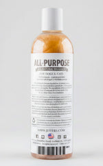 All-Purpose Natural Shampoo bottle back label for dogs & cats with barcode