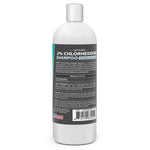 Jeffers 2% chlorhexidine shampoo bottle back label with ingredients and USA mark