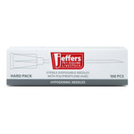 Jeffers hypodermic needles, sterile disposable, 100 pcs, hard pack