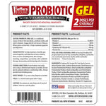 Probiotic gel with vitamins product facts label, Jeffers Equine package back