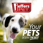 Jeffers PET logo with text: "Your PETS DESERVE THE BEST" promotional graphic