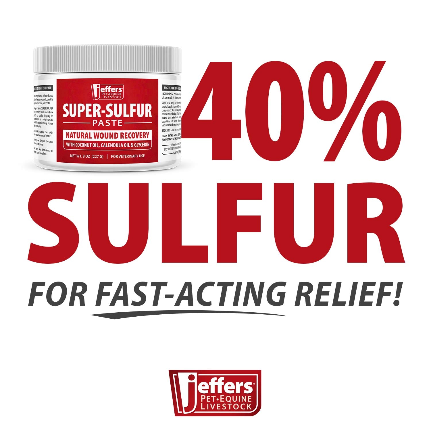 Super-Sulfur Paste jar with 40% sulfur claim