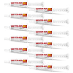 Set of Jeffers VITA-MIN GEL vitamin gel syringes aligned in rows