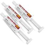 Four Jeffers VITA-MIN GEL syringe-style vitamin gel tubes, front labels and scales