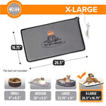 K&H grey heated pet bed warmer pad with power cord, x-large size