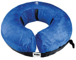 Blue KONG cloud protective pet collar with plush neck ring and black adjustable strap