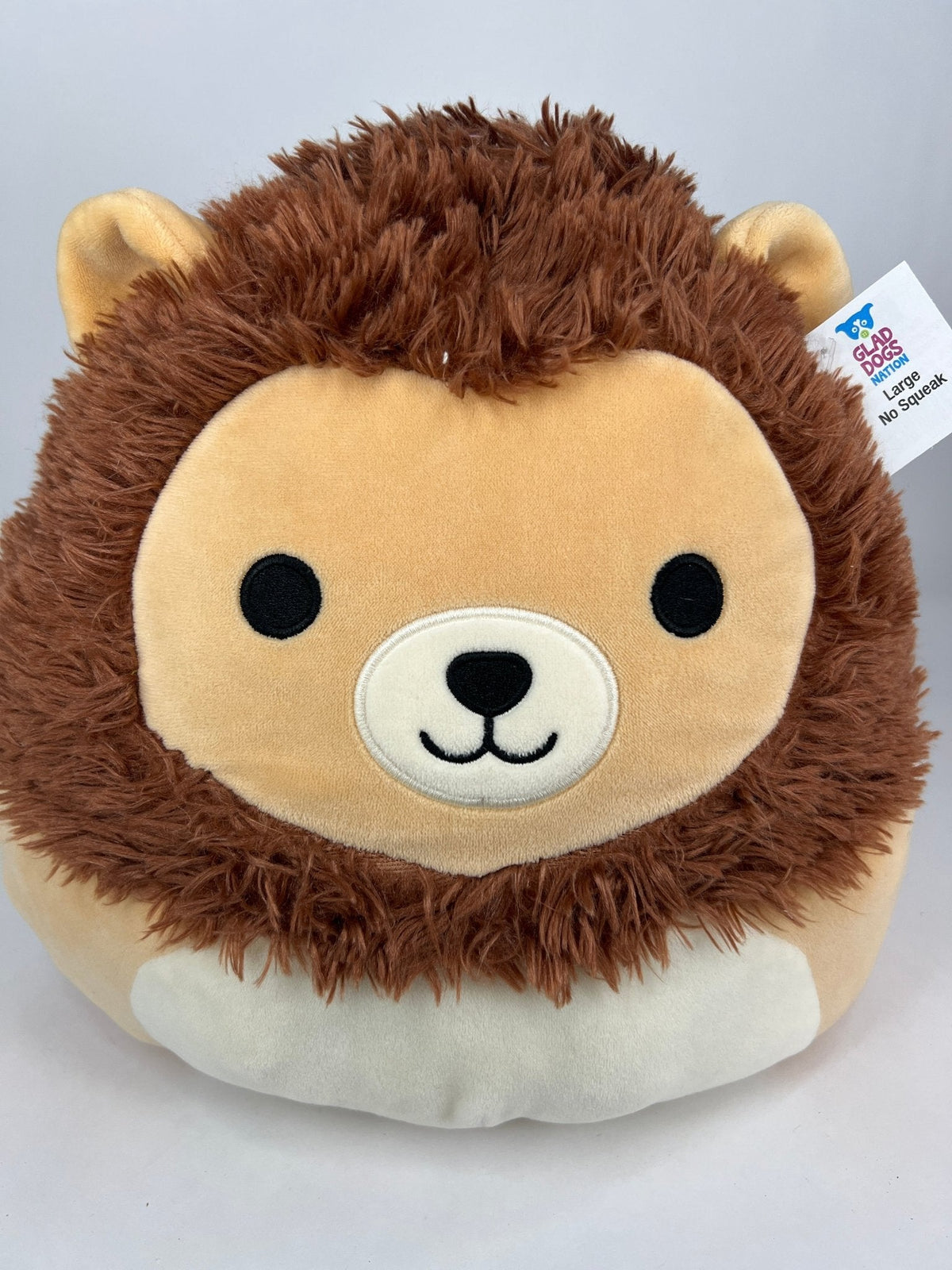 Large squishy bear plush, brown fur with tan muzzle and rounded ears