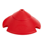 Red feeder lid cap with top opening for hanging