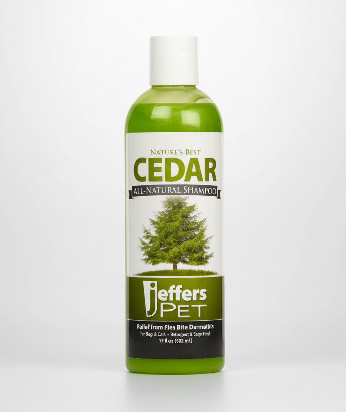 Cedar all-natural flea bite relief shampoo for dogs & cats, 17 fl oz bottle