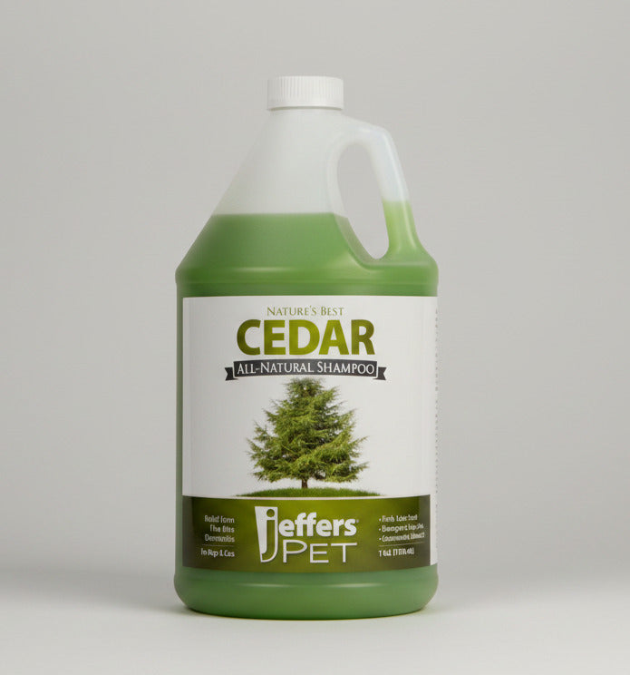 Cedar all-natural flea bite relief shampoo for dogs & cats, larger jug bottle