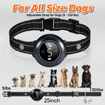 Adjustable dog training collar with remote and receiver, black woven strap