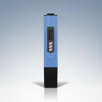 Water quality testing pen meter, blue body with LCD window and hold buttons