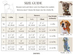 Velvet leopard set size guide chart for collar and harness measurements