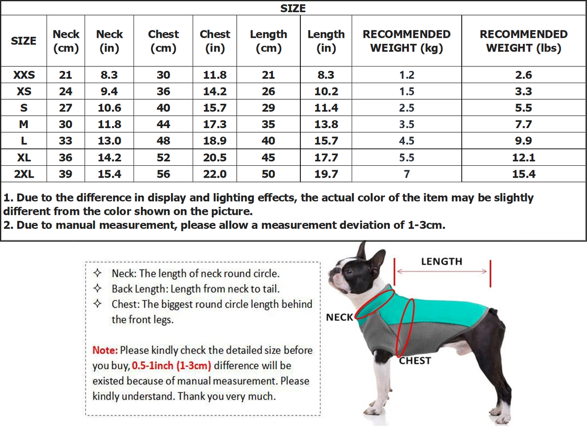 Pet size chart and measurement guide for mesh basketball jersey, including chest and length