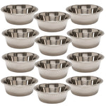 Stainless steel pet bowls multi-pack, bowls fanned out