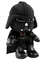 Black Darth Vader plush dog toy with soft cape and detailed character suit