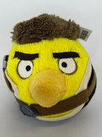 Angry Birds Han Solo plush dog toy with yellow fur, closed eyes, and dark collar