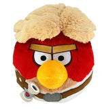 Angry Birds Luke Skywalker plush dog toy with red fur, yellow beak, and brown helmet