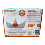 WizSmart heavyweight dog pee pad package showing real fluff and absorbency claims