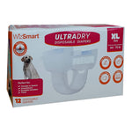 WizSmart UltraDry disposable diapers box, XL size, 12 count